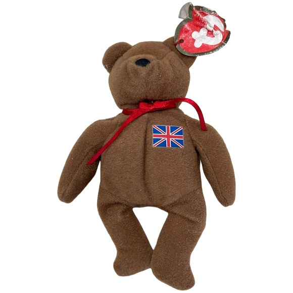 Brown Teddy Bear with Union Jack Patch - Picture 1 of 5
